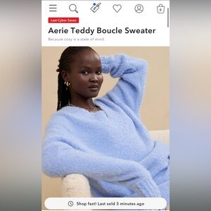 Aerie teddy boucle sweater